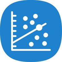 Scatter Graph Glyph Curve Icon Design vector