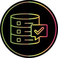 Data Quality Line Gradient Due Color Icon Design vector