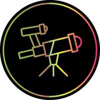 Telescope Line Gradient Due Color Icon Design vector