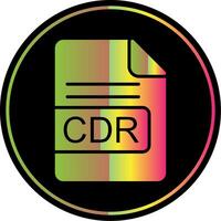 CDR File Format Glyph Due Color Icon Design vector