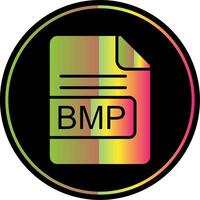 BMP File Format Glyph Due Color Icon Design vector