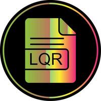 lqr archivo formato glifo debido color icono diseño vector