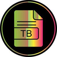 TB File Format Glyph Due Color Icon Design vector