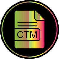 CTM File Format Glyph Due Color Icon Design vector