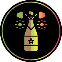 Champagne Glyph Due Color Icon Design vector