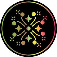 Firework Glyph Due Color Icon Design vector