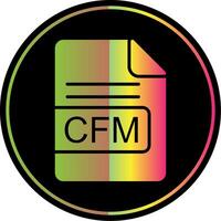 CFM File Format Glyph Due Color Icon Design vector