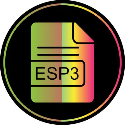 ESP3 File Format Glyph Due Color Icon Design