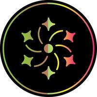 Firework Glyph Due Color Icon Design vector