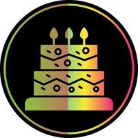 Cake Glyph Due Color Icon Design vector