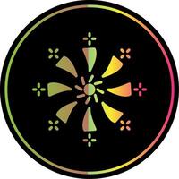 Firework Glyph Due Color Icon Design vector
