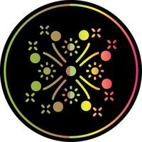 Sparkler Glyph Due Color Icon Design vector