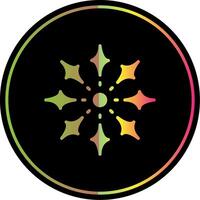 Firework Glyph Due Color Icon Design vector