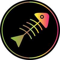 Rotten Fish Glyph Due Color Icon Design vector