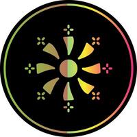 Firework Glyph Due Color Icon Design vector