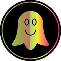 fantasma glifo debido color icono diseño vector