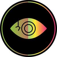 Eyeball Glyph Due Color Icon Design vector