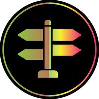 Sine Board Glyph Due Color Icon Design vector
