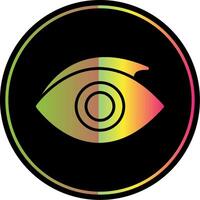Eye Glyph Due Color Icon Design vector