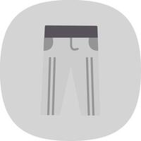 Trousers Flat Curve Icon Design vector