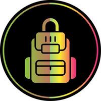 Bag Glyph Due Color Icon Design vector