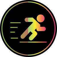 Jogging Glyph Due Color Icon Design vector