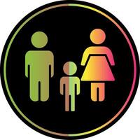 Family Glyph Due Color Icon Design vector