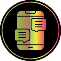 Chat Glyph Due Color Icon Design vector
