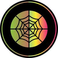 Spider Web Glyph Due Color Icon Design vector