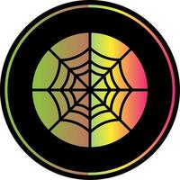 Spider Web Glyph Due Color Icon Design vector