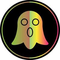 Ghost Glyph Due Color Icon Design vector