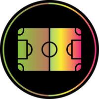 Soccer Field Glyph Due Color Icon Design vector