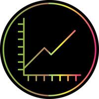 Chart Line Gradient Due Color Icon Design vector