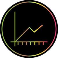 Line Circle Multi Circle Chart Line Gradient Due Color Icon Design vector