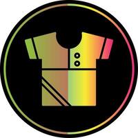 camisa glifo debido color icono diseño vector