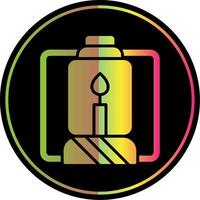 Lantern Glyph Due Color Icon Design vector