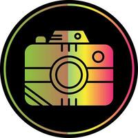 Photo Camera Glyph Due Color Icon Design vector