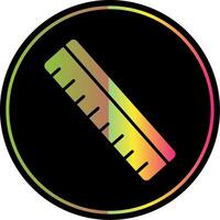 Ruler Glyph Due Color Icon Design vector