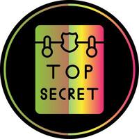 Top Secret Glyph Due Color Icon Design vector