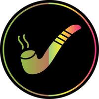 Smoking Pipe Glyph Due Color Icon Design vector