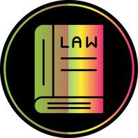 Law Book Glyph Due Color Icon Design vector