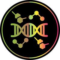 DNA Glyph Due Color Icon Design vector