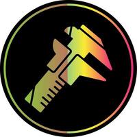 Caliper Glyph Due Color Icon Design vector