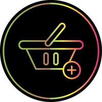 Add To Basket Line Gradient Due Color Icon Design vector