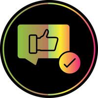 Feedback Glyph Due Color Icon Design vector