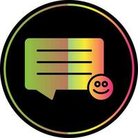 Comments Glyph Due Color Icon Design vector