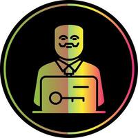 Anonymous Glyph Due Color Icon Design vector