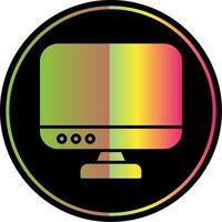 Computer Glyph Due Color Icon Design vector