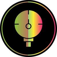 Guage Glyph Due Color Icon Design vector