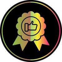 Achievement Glyph Due Color Icon Design vector